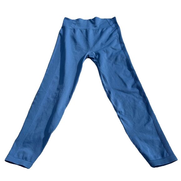 Abercrombie YPB Seamless Core High Waist 7/8 Legging Blue Ribbed NWT $65 Large - Picture 4 of 9